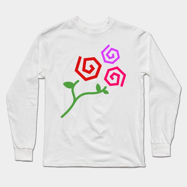 Spiral Rose Flowers Long Sleeve T-Shirt by DaTacoX